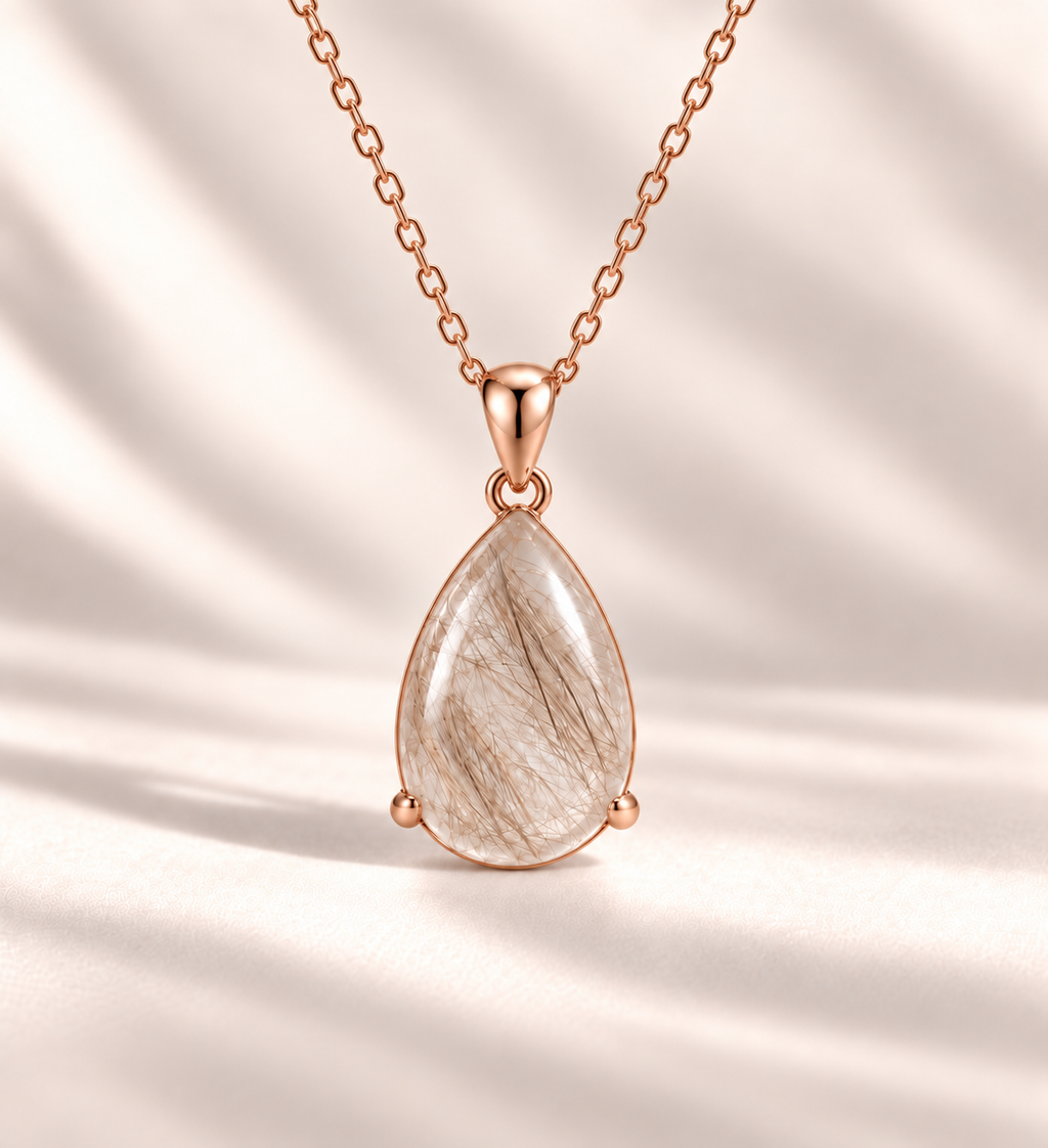 Toujours Always rose gold pet keepsake necklace with 13 × 18 mm centerpiece