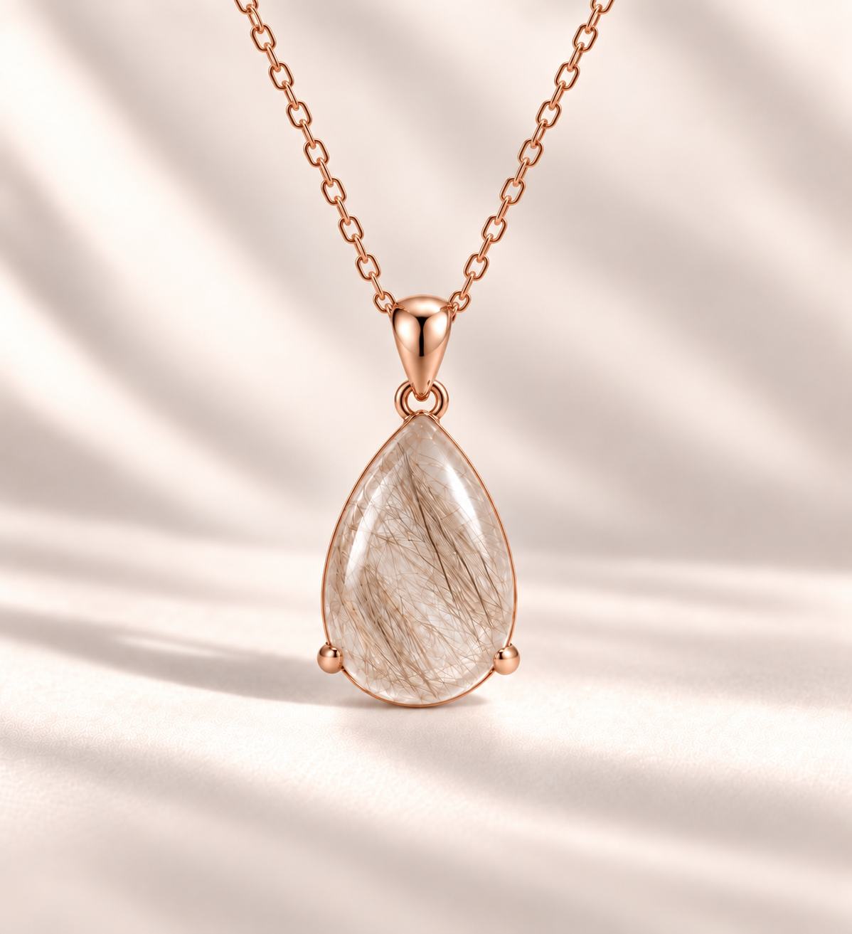 Toujours Always rose gold pet keepsake necklace with 13 × 18 mm centerpiece