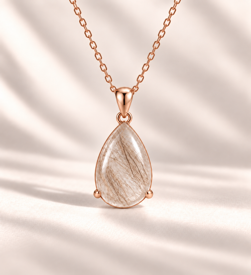 Toujours Always rose gold pet keepsake necklace with 13 × 18 mm centerpiece