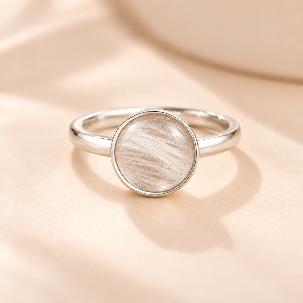 Toujours Boundless silver pet keepsake ring with 8 × 8 mm centerpiece