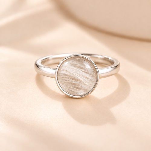 Toujours Boundless silver pet keepsake ring with 8 × 8 mm centerpiece