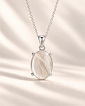 Toujours Forever silver pet keepsake necklace with 10 × 14 mm centerpiece