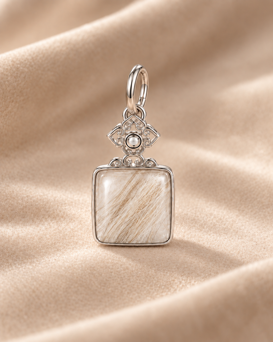 Toujours Eternity Charm pet keepsake charm with 12 × 12 mm centerpiece
