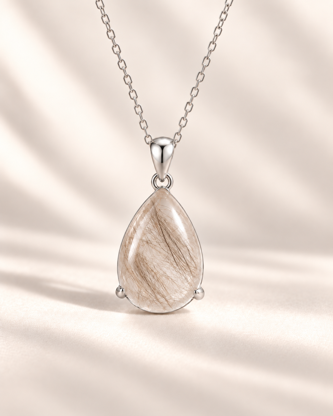 Toujours Serenity silver pet keepsake necklace with 13 × 18 mm centerpiece